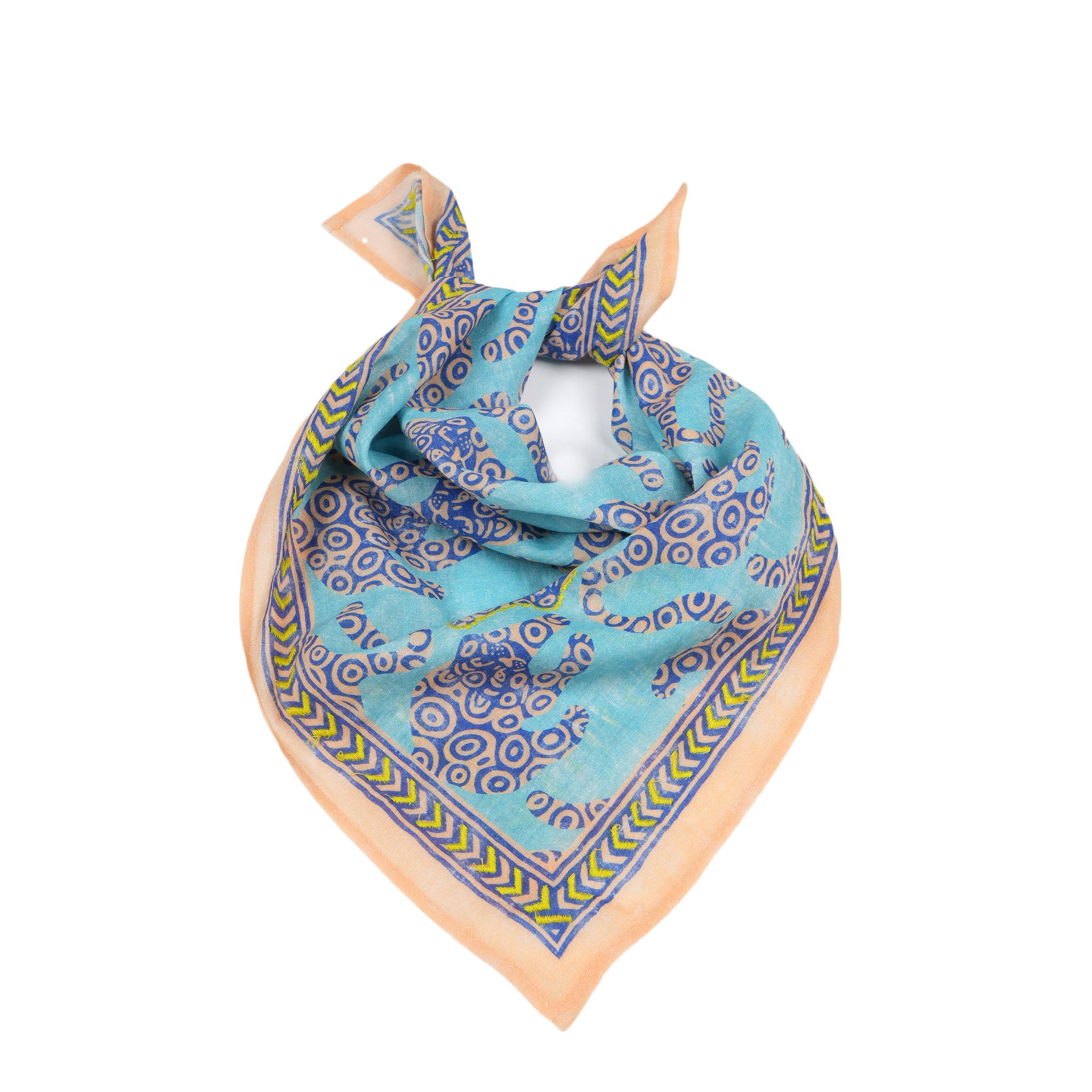 Tropical Wildcat Bandana - Blue