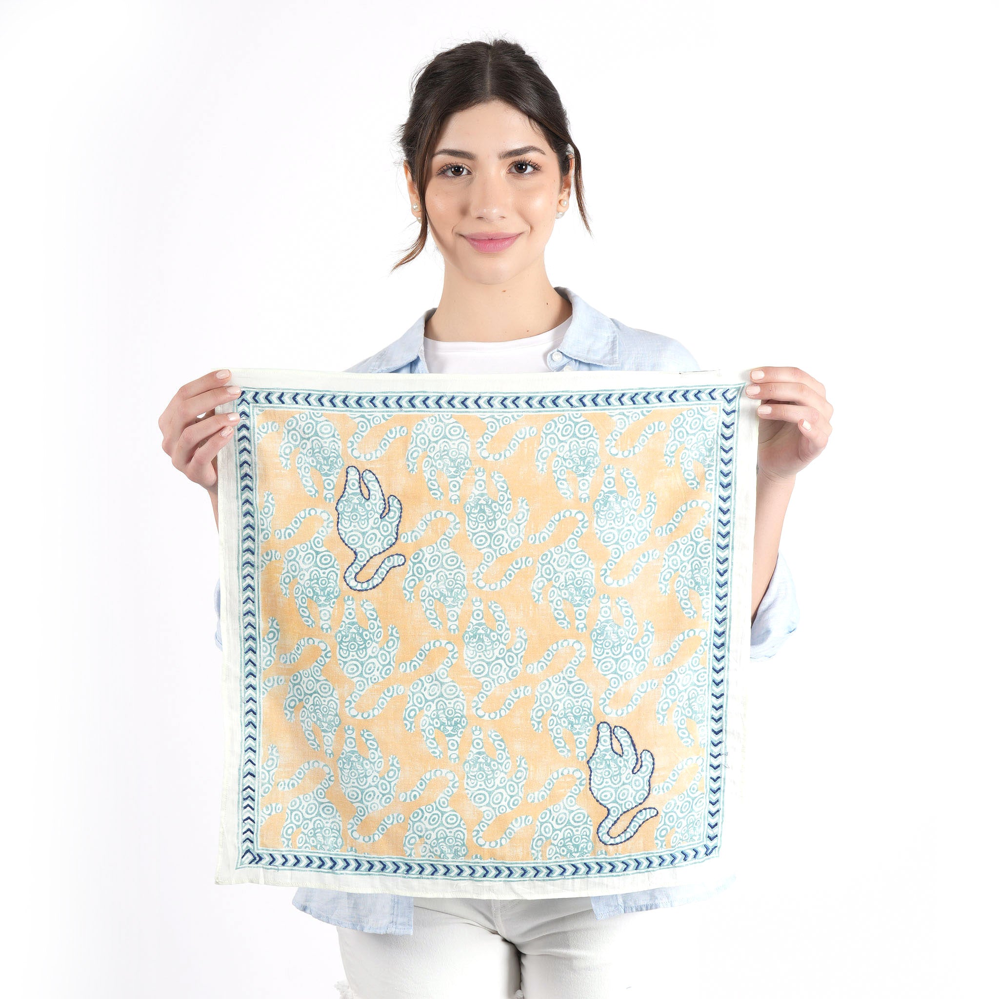 Tropical Wildcat Bandana - Mustard