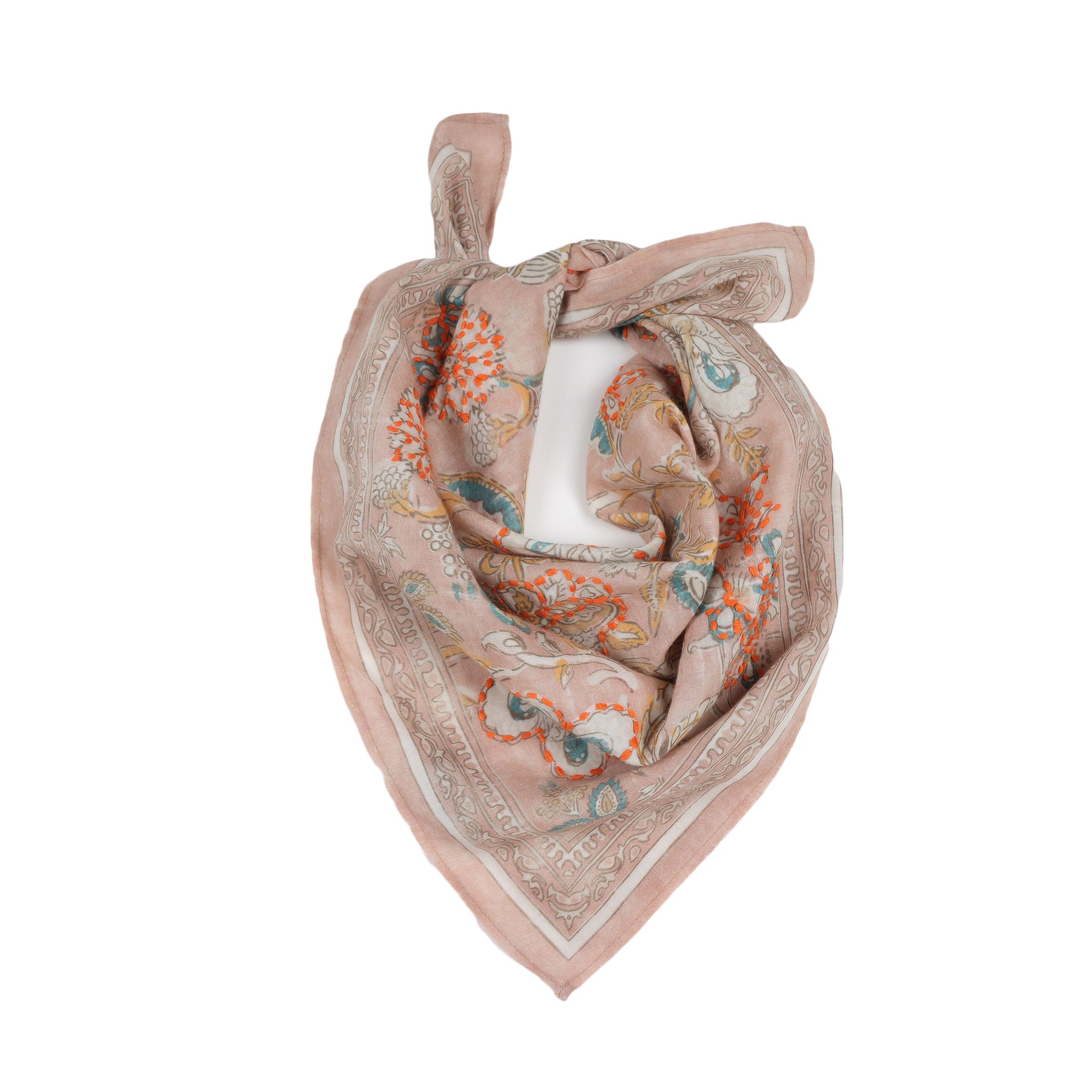 Blossom Reverie Bandana - Rust