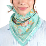 Blossom Reverie Bandana - Teal
