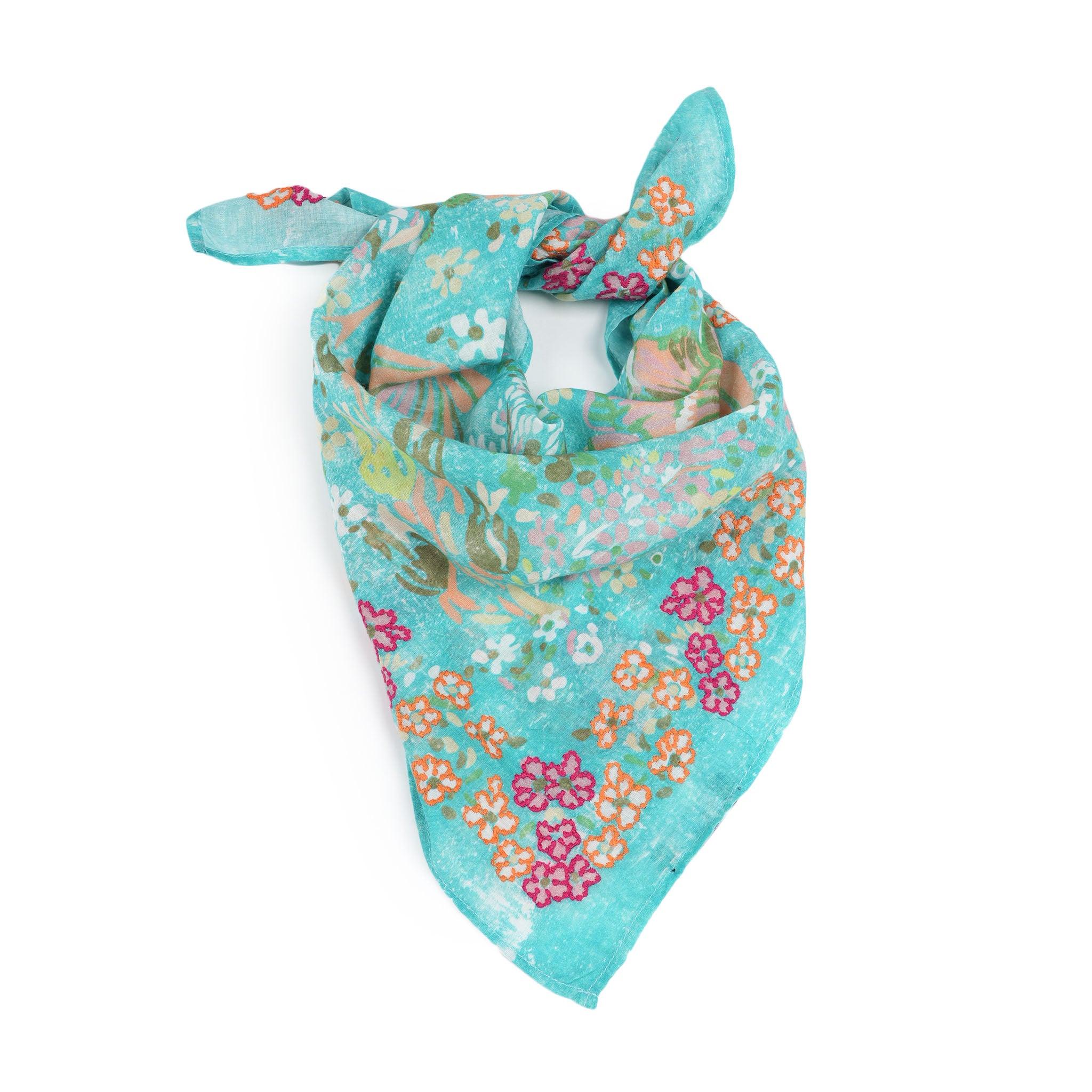 Garden Veil Bandana - Teal