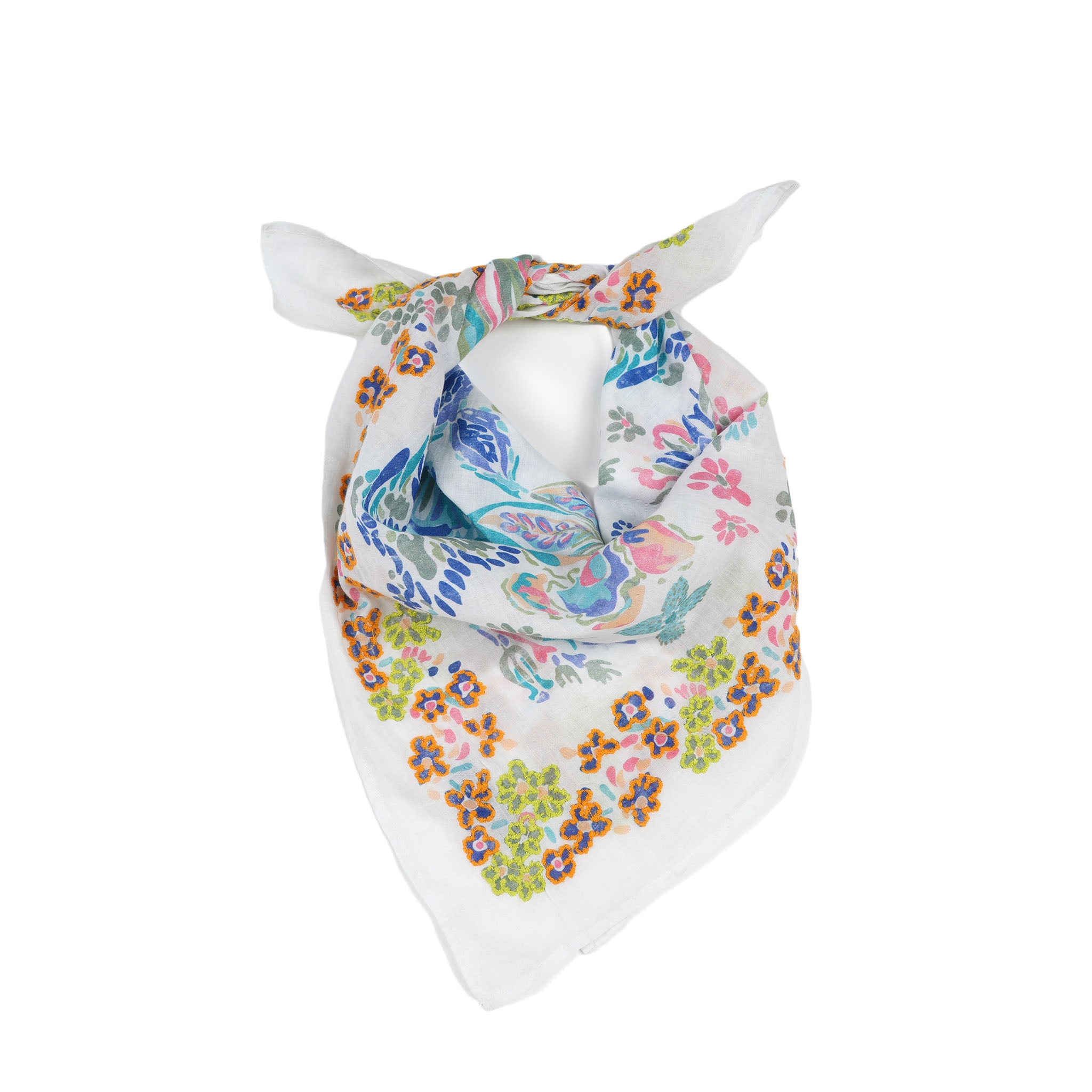 Garden Veil Bandana - White