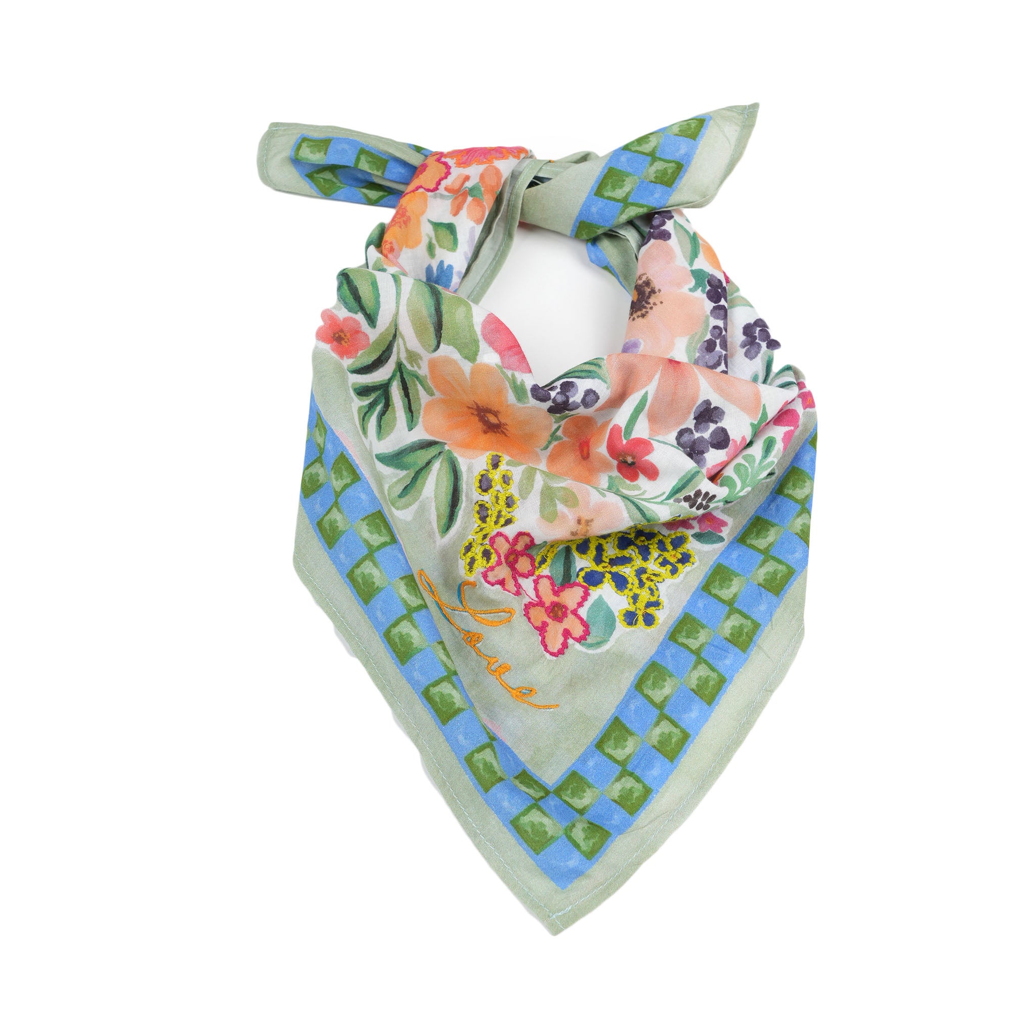 Bloom with Grace and Love Bandana - Green