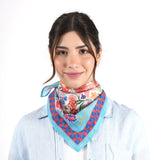 Bloom with Grace and Love Bandana - Sky Blue
