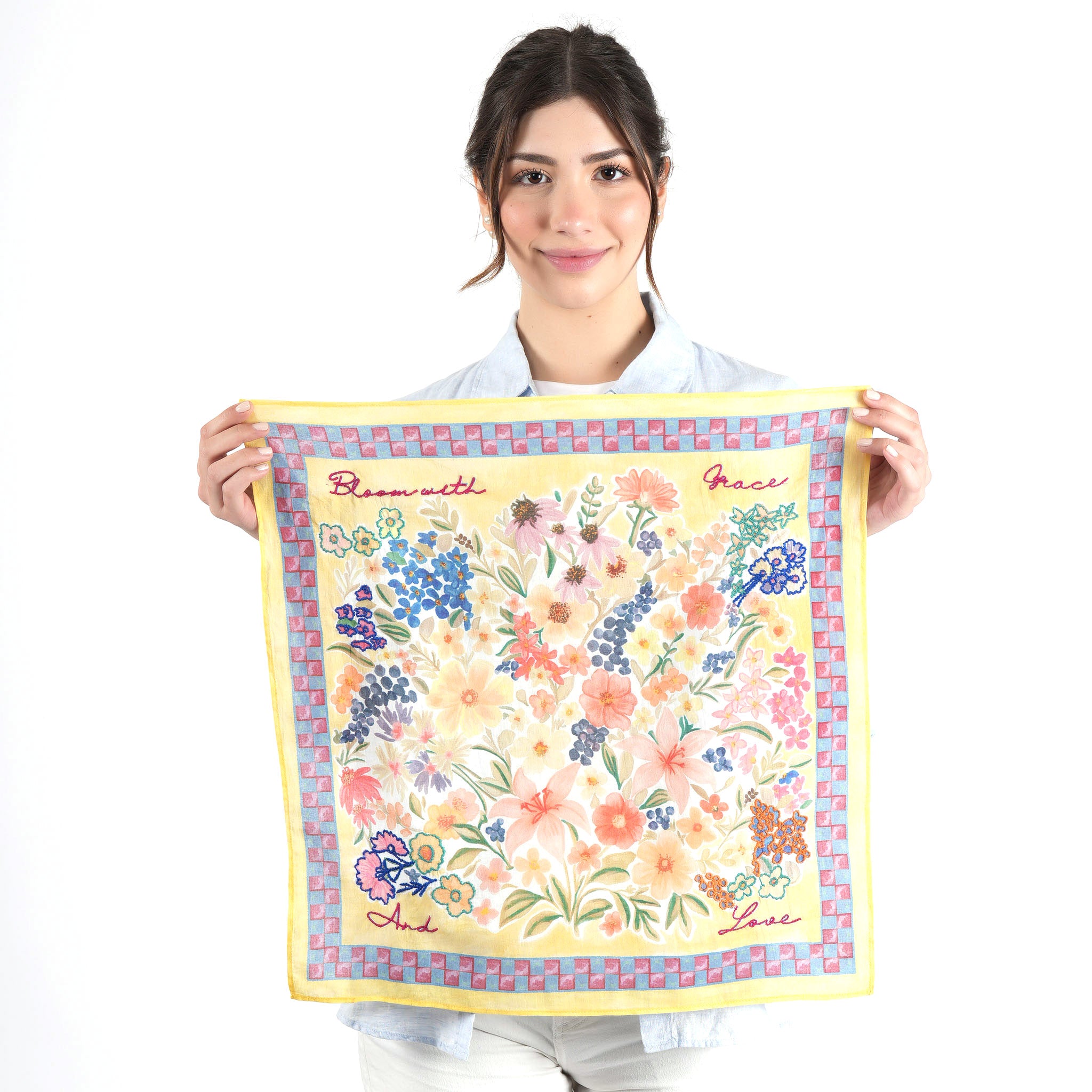 Bloom with Grace and Love Bandana - Yellow