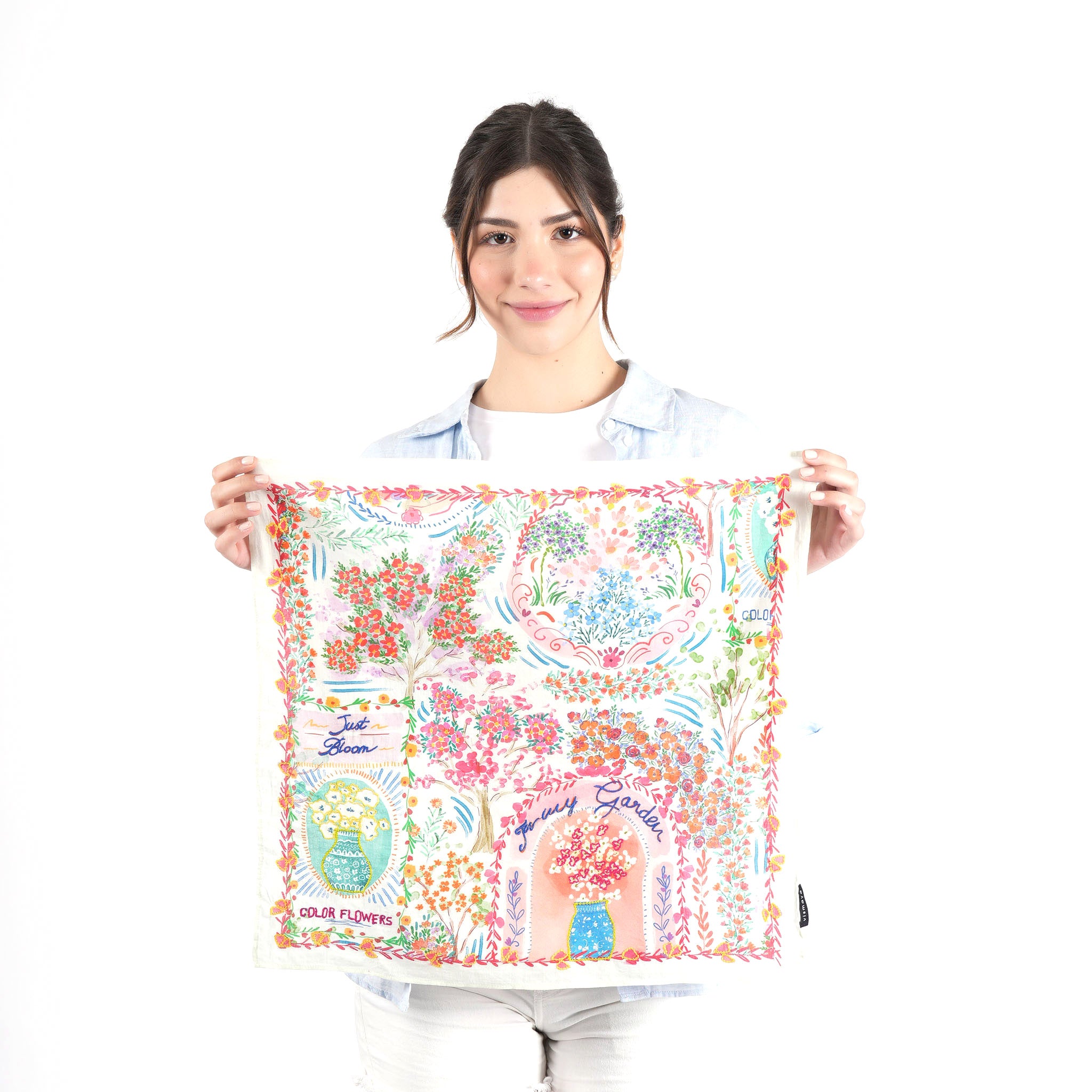 Spring Scatter Bandana - Red