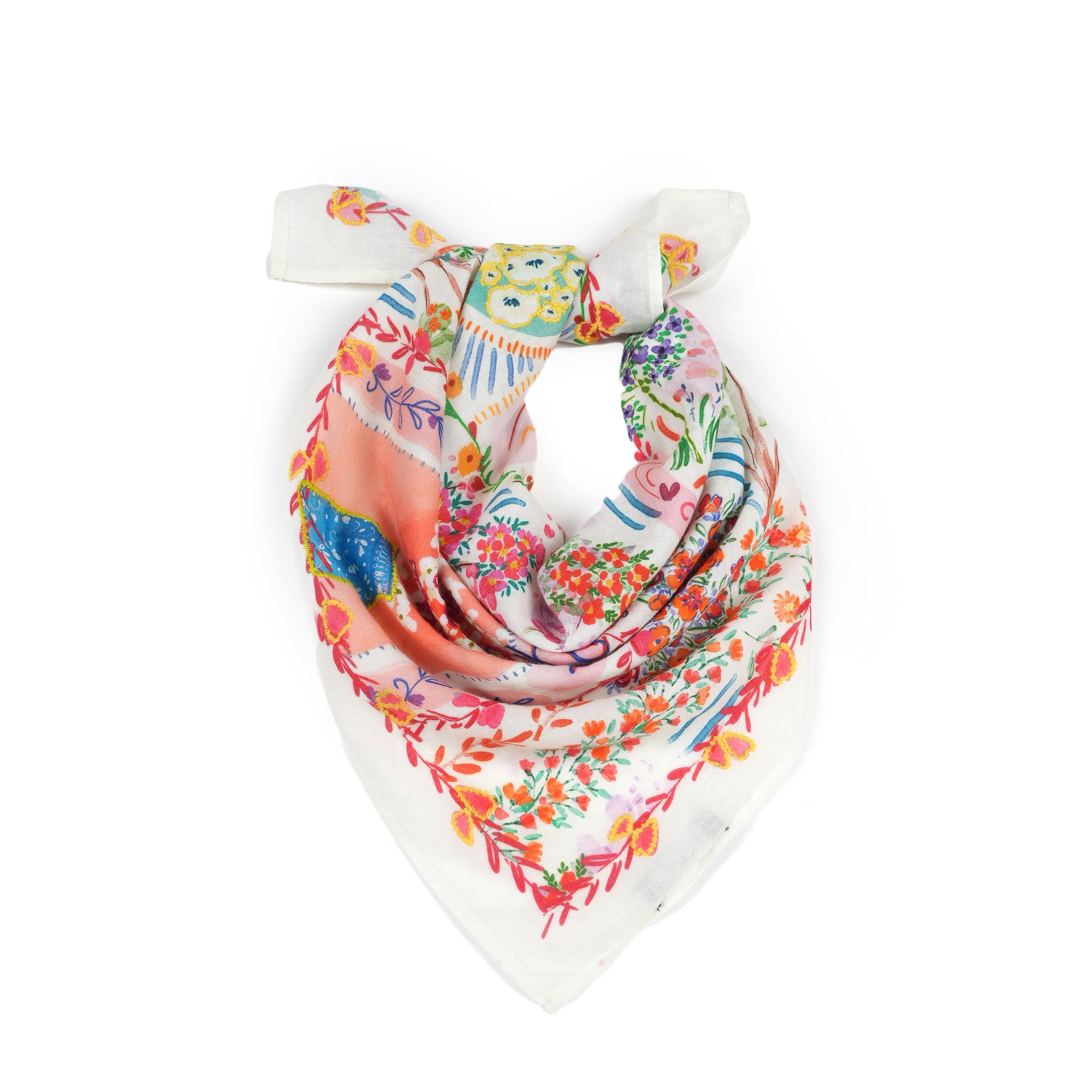 Spring Scatter Bandana - Red