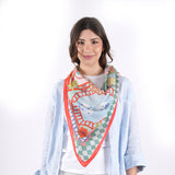 Curated Curiosities Square Scarf - Red