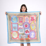 Curated Curiosities Square Scarf - Teal