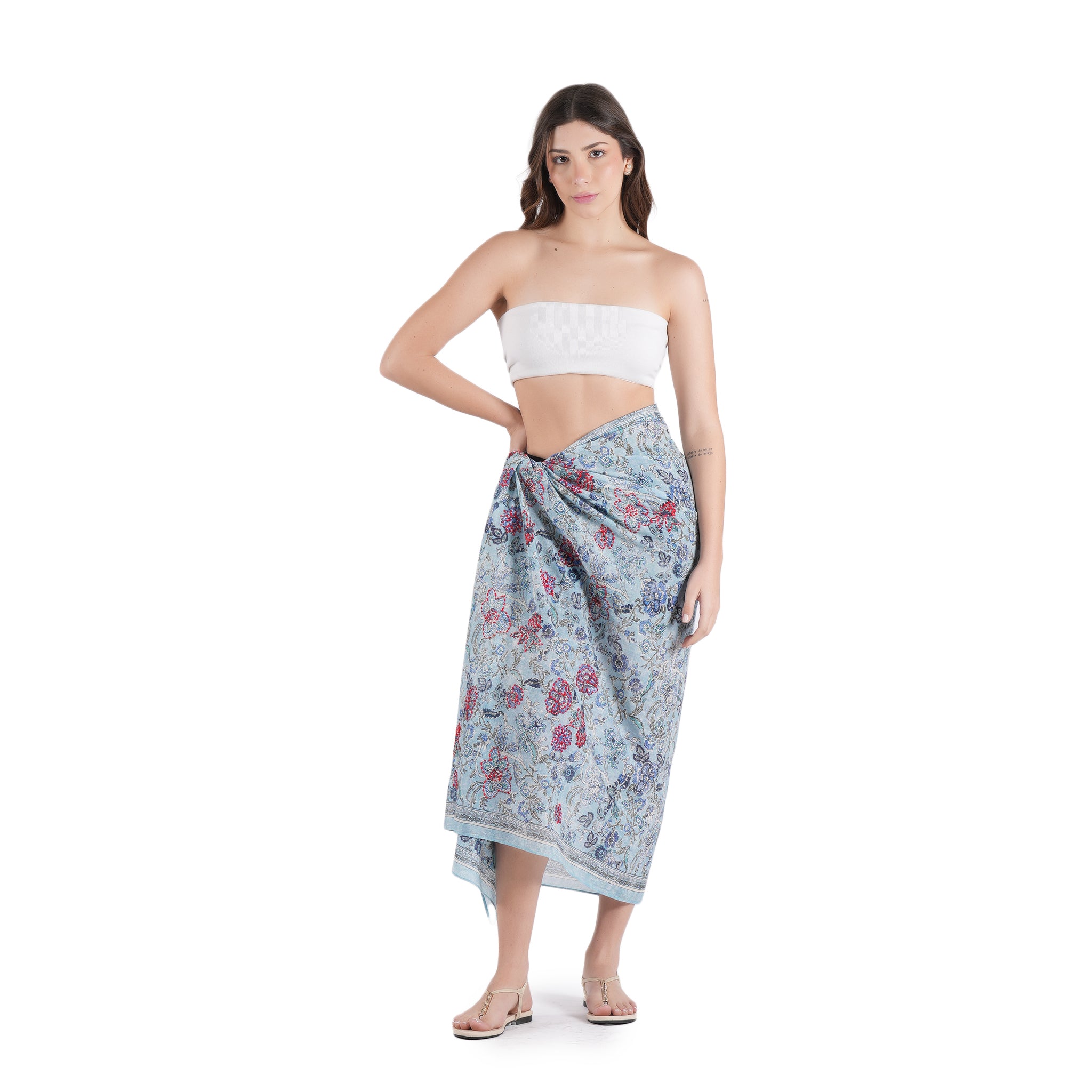 Blossom Reverie Scarf - Blue