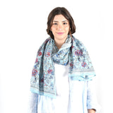 Blossom Reverie Scarf - Blue