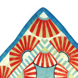 Sunburst Geometry Scarf - Blue Red