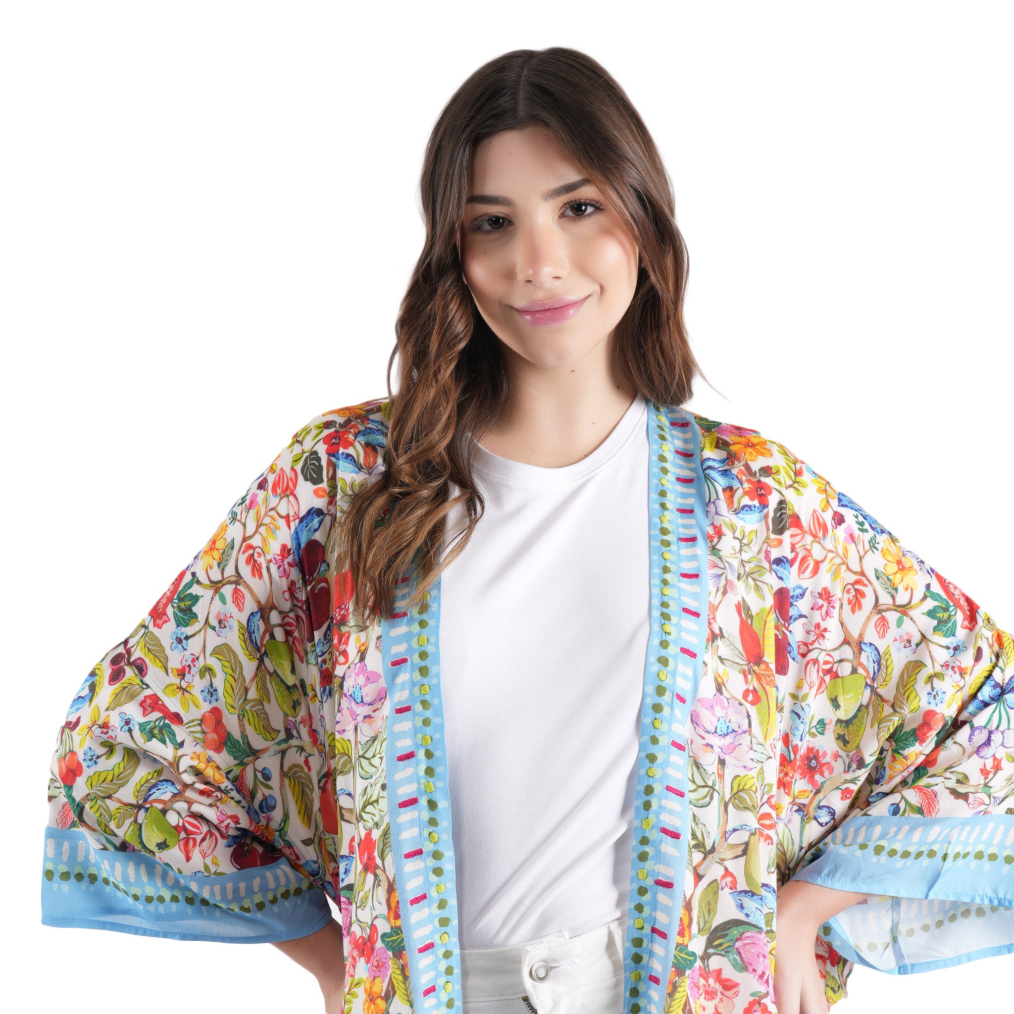 Garden Harvest Kimono - Ivory