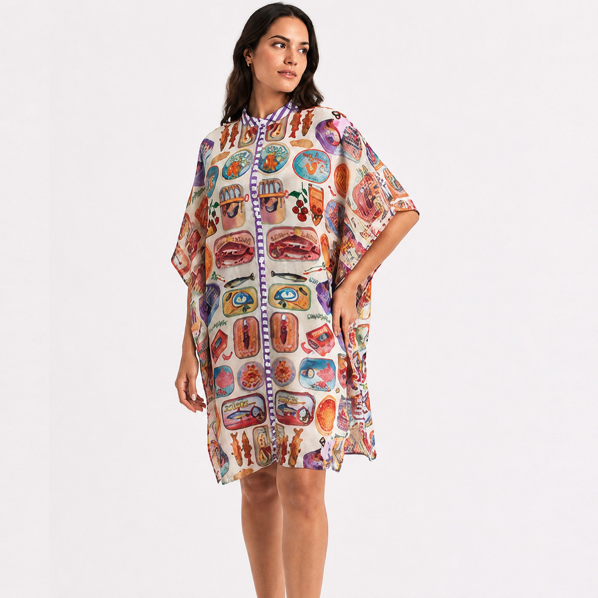 Tinned Treasures Kimono - Purple