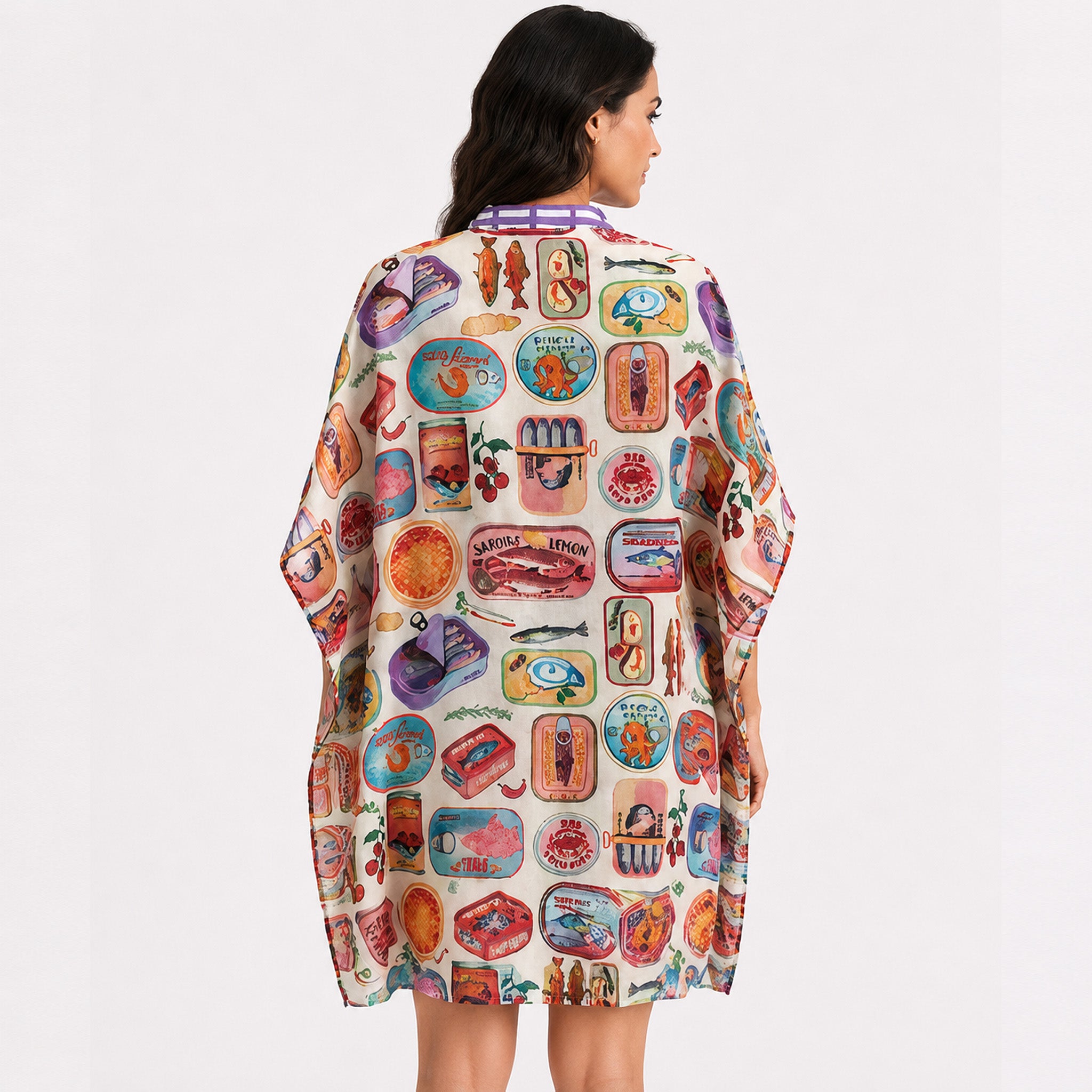 Tinned Treasures Kimono - Purple