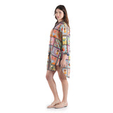 Bistro Table Shirt Dress - Blue