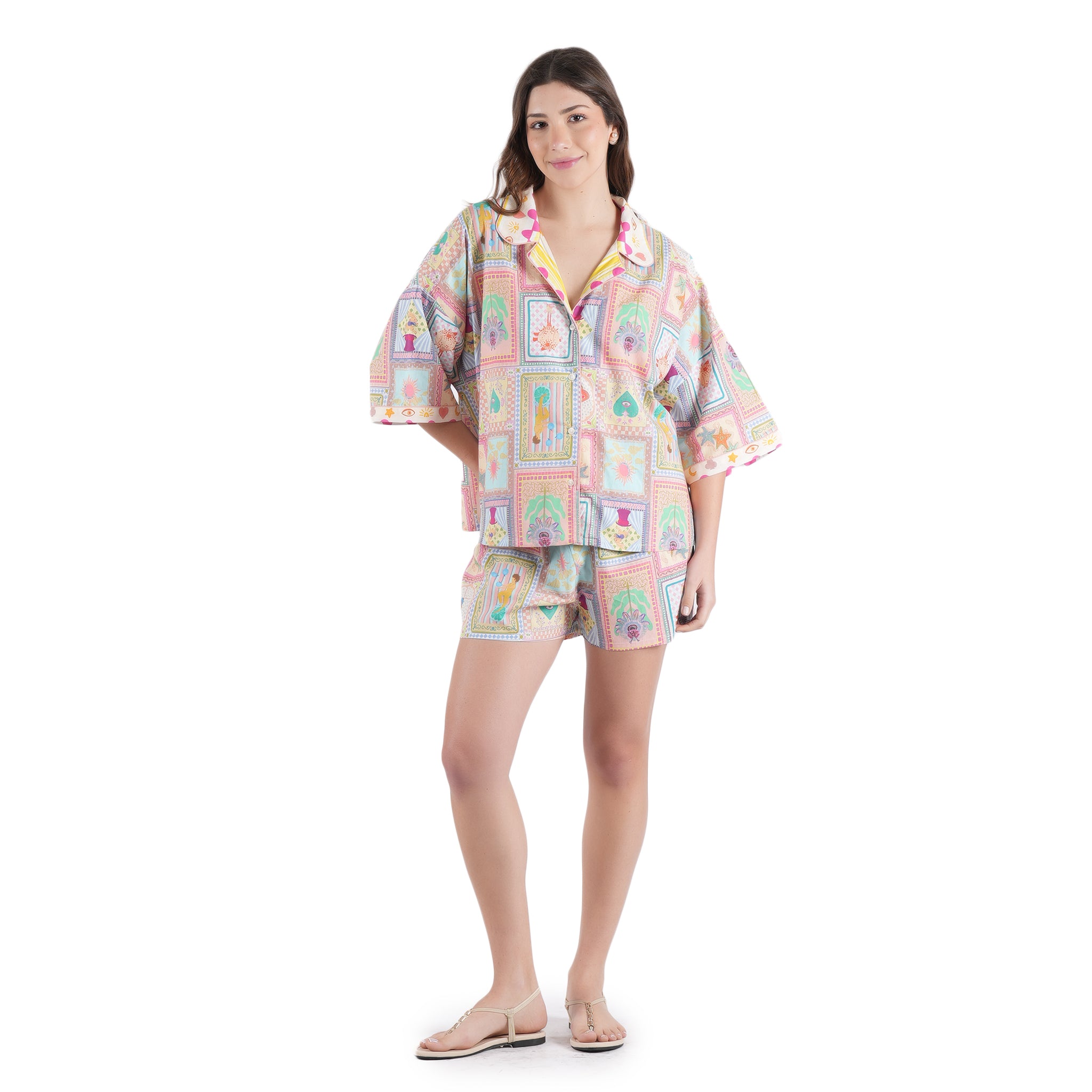 Mirabilia Storyboard Nightwear Pajamas - Peachy