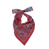 Paisley Reversible Hair Scarf - Red