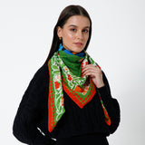 Dinara Mirtalipova Sultan Serenade Silk Scarf in Green