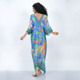 AMAZON FOREST CAFTAN - ROYAL BLUE