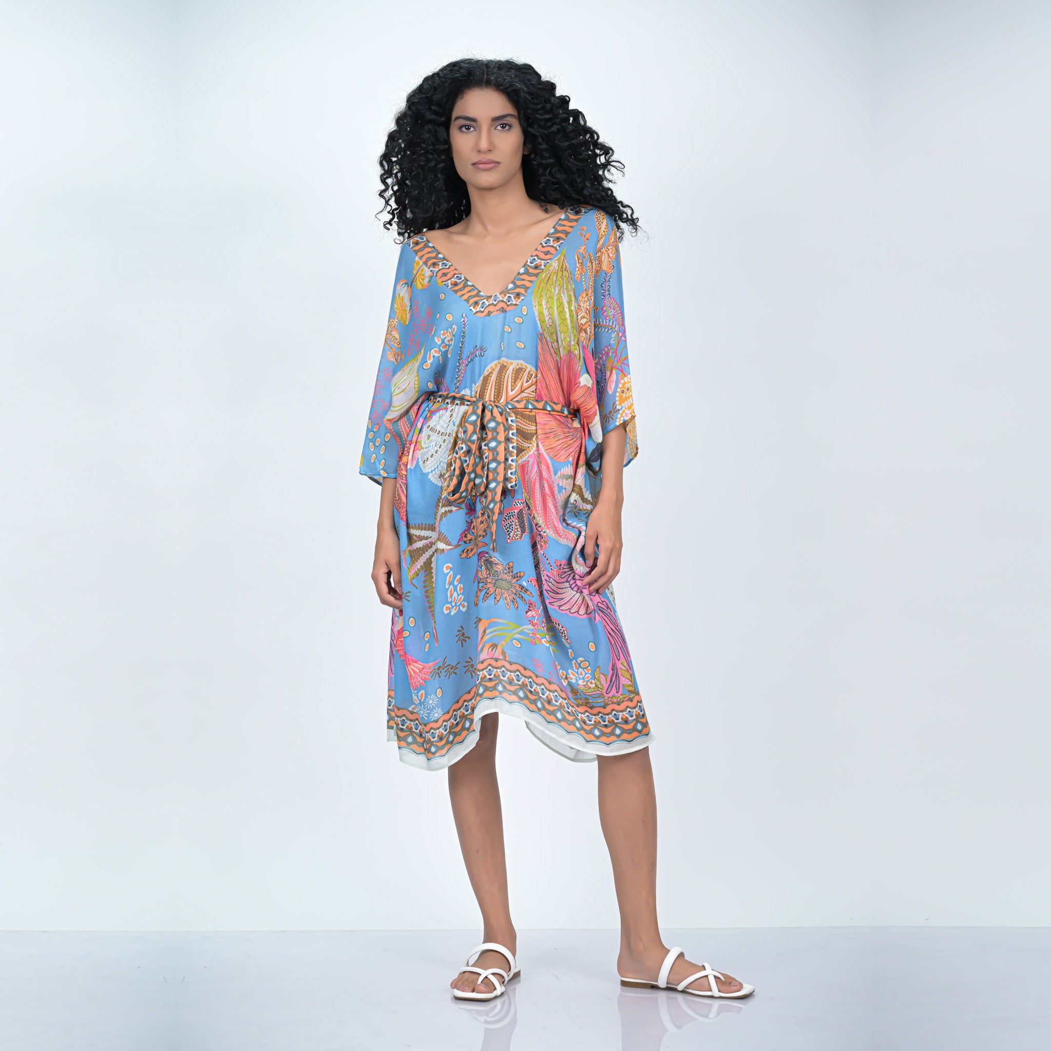 AMAZON FOREST CAFTAN - SKY