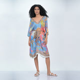 AMAZON FOREST CAFTAN - SKY BLUE