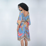 AMAZON FOREST CAFTAN - SKY BLUE