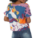 Abstract Cotton Top - Purple