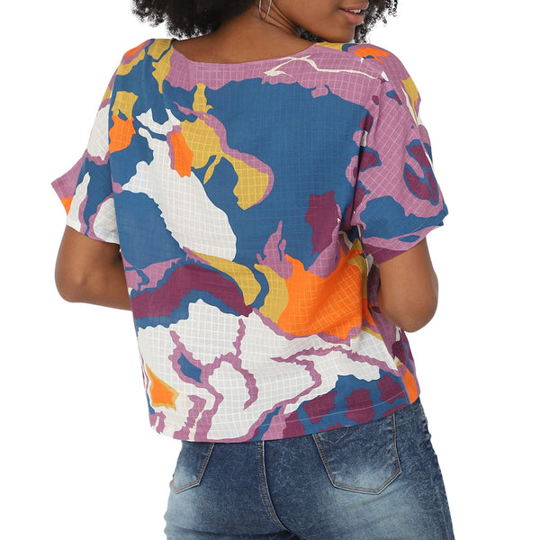 Abstract Cotton Top - Purple