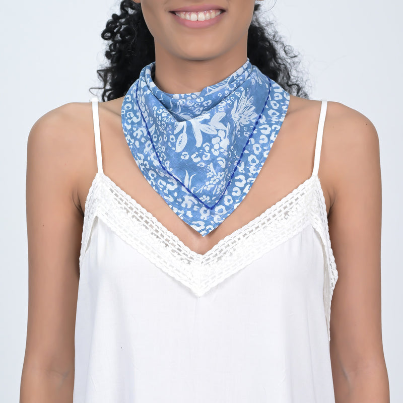 BINARY LEAFLET BANDANA - BLUE