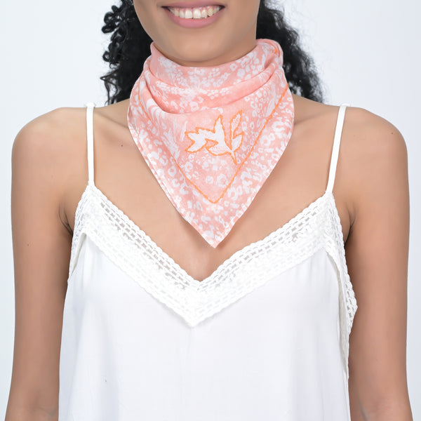 BINARY LEAFLET BANDANA - PEACH