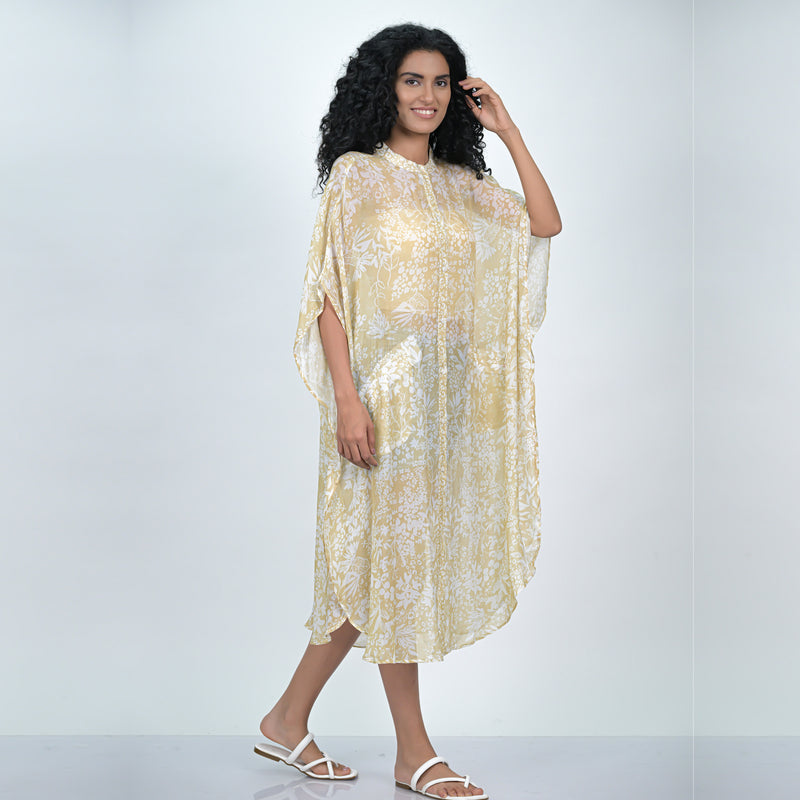 BINARY LEAFLET CAFTAN - GOLDEN