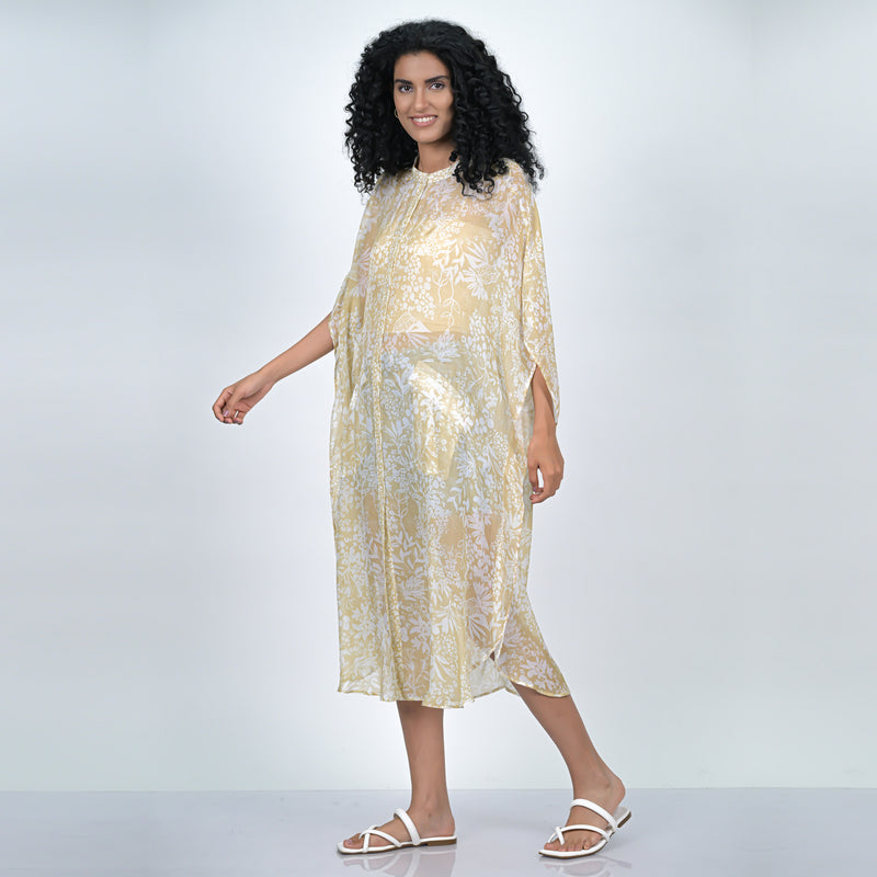 BINARY LEAFLET CAFTAN - GOLDEN