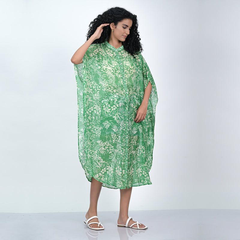 BINARY LEAFLET CAFTAN - GREEN