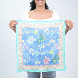 CHARMING FLORAL BANDANA - AZURE