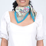 CHARMING FLORAL BANDANA - PASTEL GREEN