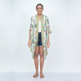 CHARMING FLORAL KIMONO - LIGHT GREEN