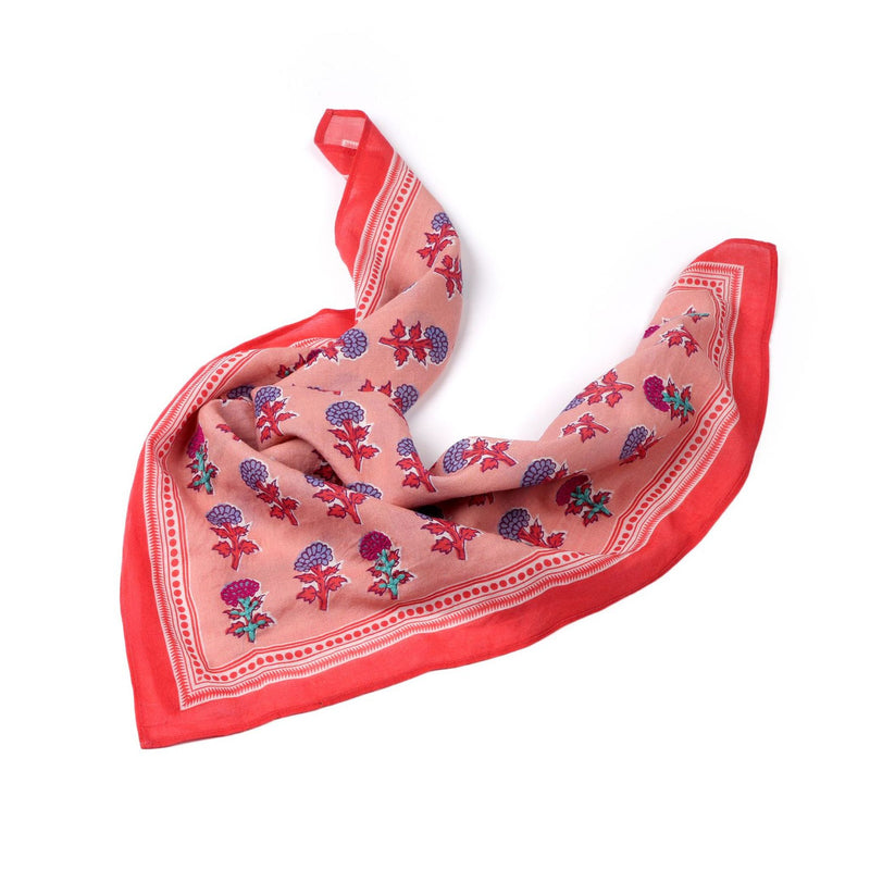 Chasing Petals Cotton Bandana - Rose Quartz