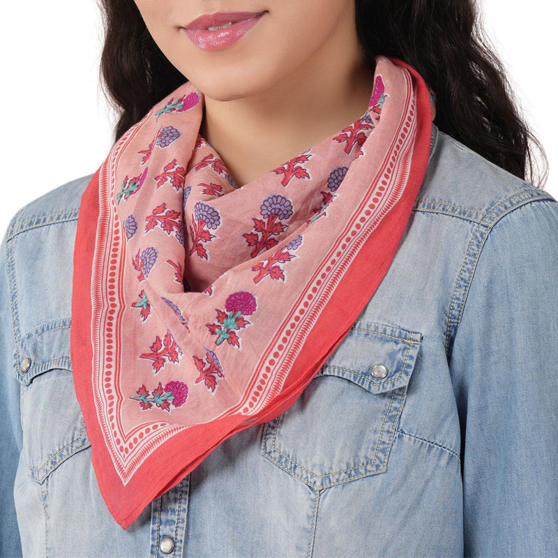 Chasing Petals Cotton Bandana - Rose Quartz