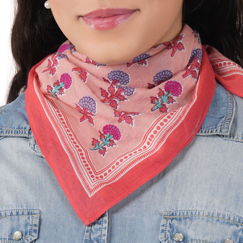 Chasing Petals Cotton Bandana - Rose Quartz