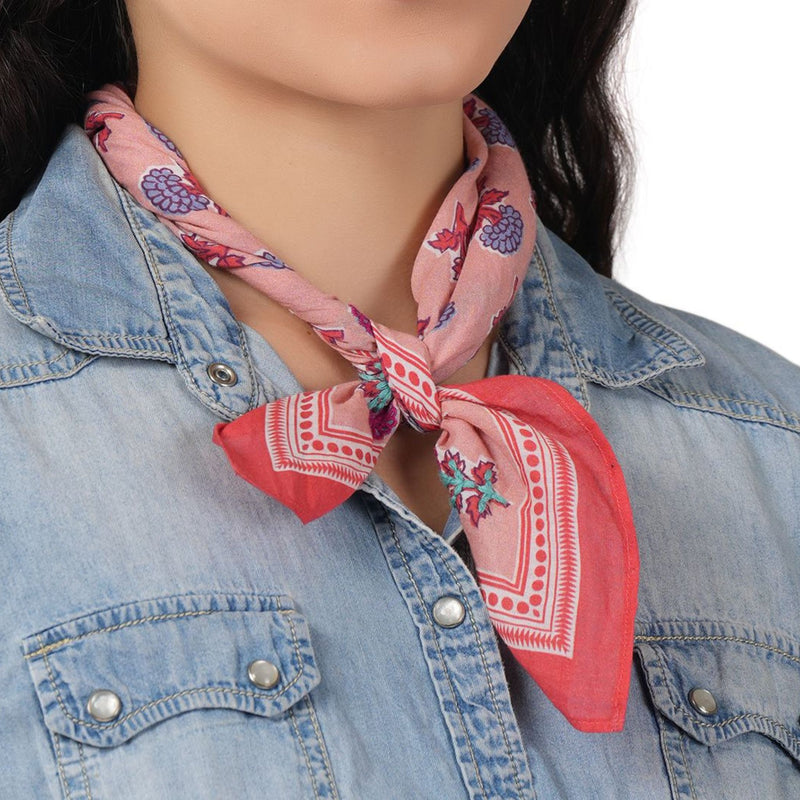 Chasing Petals Cotton Bandana - Rose Quartz