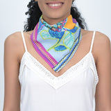 FLORAL PATCHWORK PRINT BANDANA - PINK