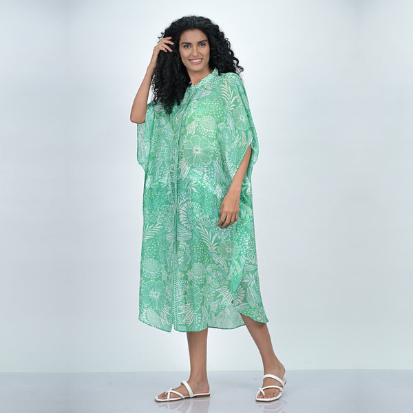 FLORET CAFTAN - GREEN