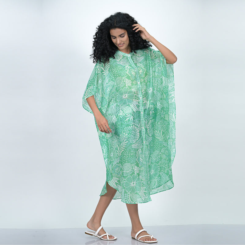 FLORET CAFTAN - GREEN