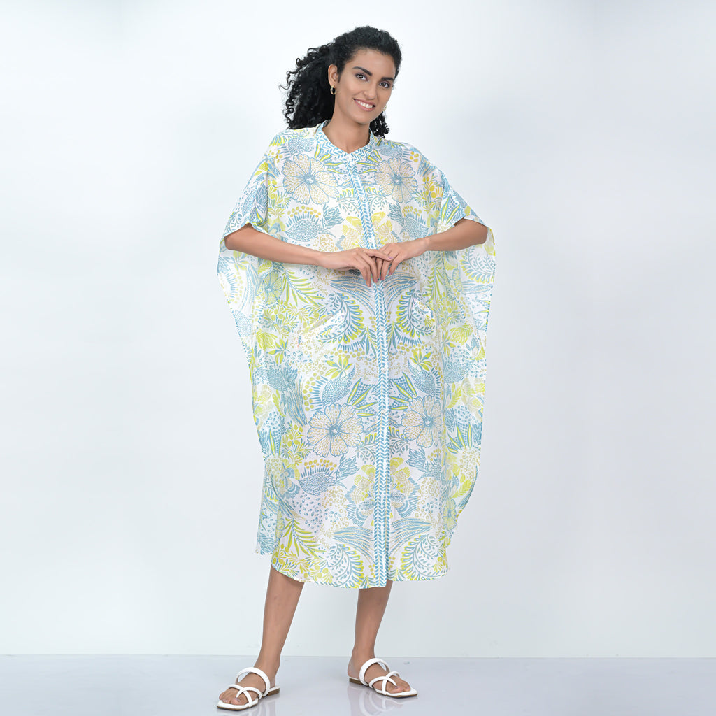 FLORET CAFTAN - PEARL – Vismaya