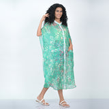 FOLIAGE HARMONY CAFTAN - GREEN