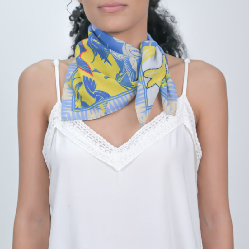 FREE SPIRIT BANDANA - GREY BLUE