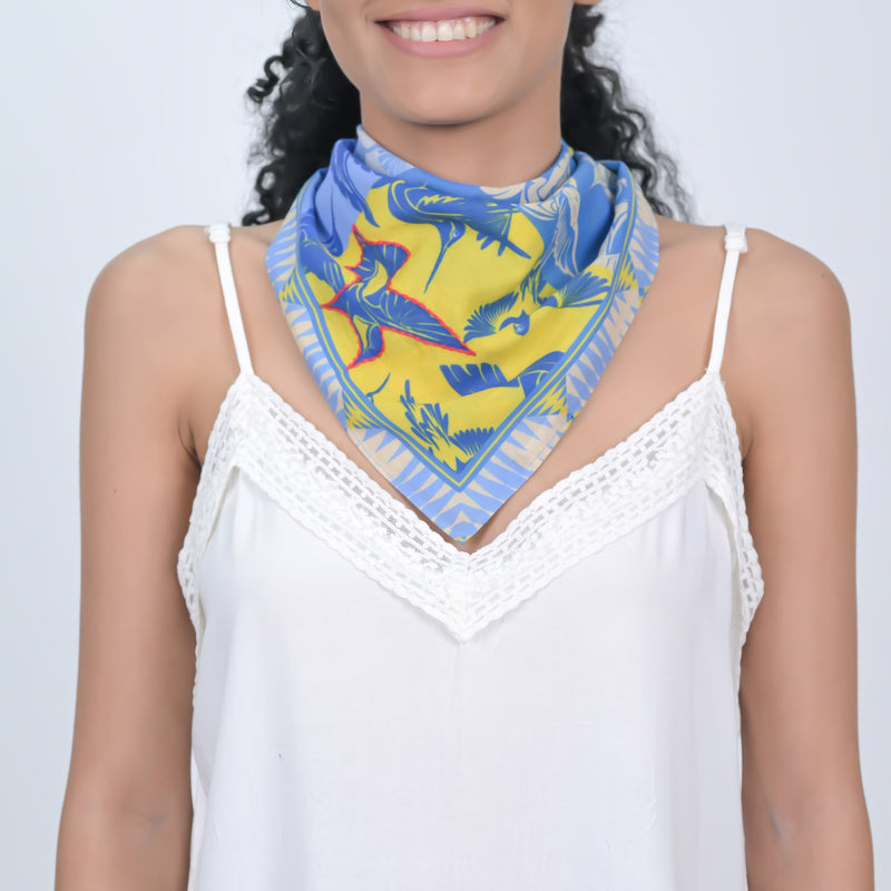 FREE SPIRIT BANDANA - GREY BLUE