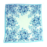 Floral Regency Square Scarf - Aqua