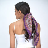 GEOMETRIC PRINT BANDANA - PURPLE